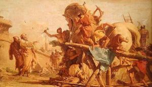 The Building of the Trojan Horse, c.1760