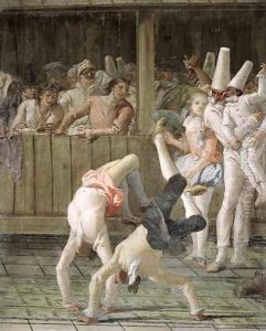 Pulcinella with Acrobats, c.1793 by Giovanni Domenico Tiepolo