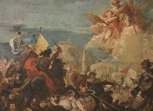 Battle Scene by Giovanni Domenico Tiepolo
