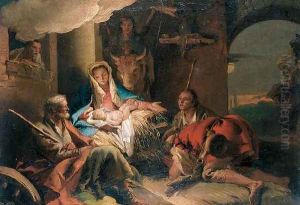 The Adoration of the Shepherds 1751-53 by Giovanni Domenico Tiepolo