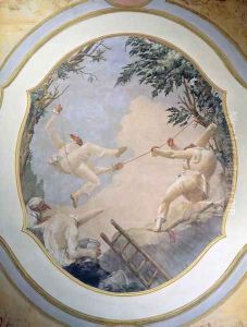 Pulcinella on a Swing, 1797 by Giovanni Domenico Tiepolo