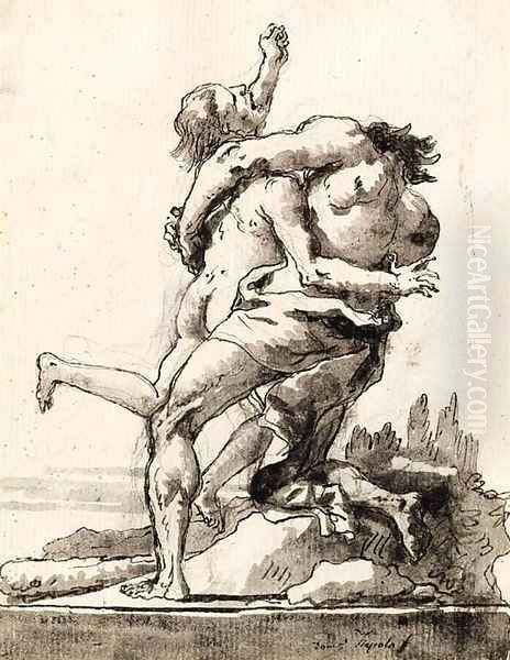 Hercules and Antaeus - view 1