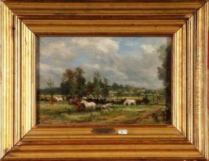 L'enclos Aux Chevaux by Jules Jacques Veyrassat