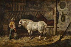 Palfrenier Et Ses Chevaux