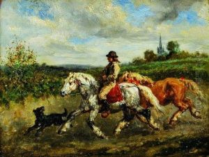 Retour Du Marche by Jules Jacques Veyrassat