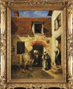 Rencontre Chez Le Marechal Ferrant by Jules Jacques Veyrassat