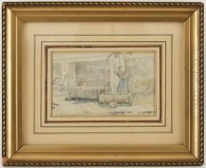 Paysanne Puisant L'eau