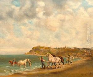 Horsekeepers On The Beach