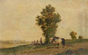 Le Dejeuner Des Laboureurs by Jules Jacques Veyrassat