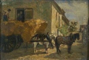 La Rentree Des Foins by Jules Jacques Veyrassat