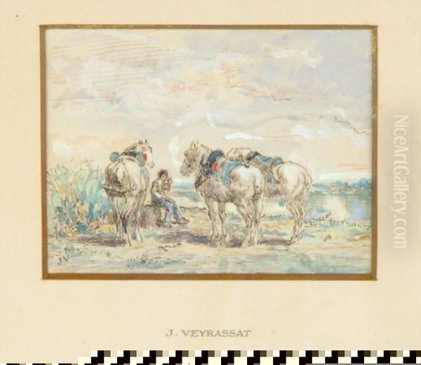 Dray Horses And Hay Making: Two - view 1