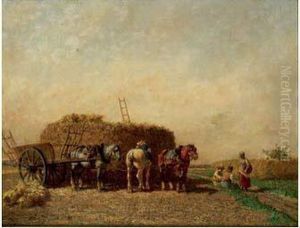 Scene De Moisson by Jules Jacques Veyrassat