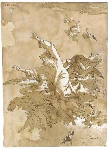 God the Father supported by angels and putti - view 1