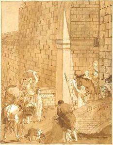 The Flight into Egypt by Giovanni Domenico Tiepolo