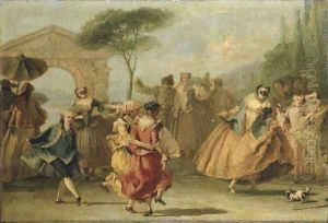 Dancing the Minuet by Giovanni Domenico Tiepolo
