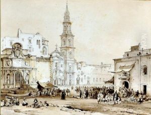 Piazza Del Carmine by Achille Vianelli