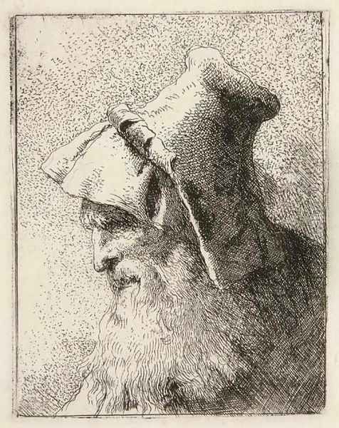 Profile of an old Man with a Beard, from Raccolta di Teste - view 1