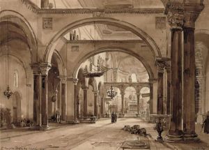 Interior Of The Church Of S. Niccolo, Bari by Achille Vianelli
