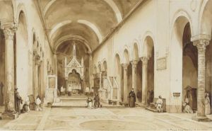 Interior Of The Church Of S. Maria In Cosmedin, Rome by Achille Vianelli