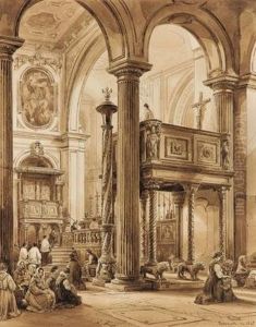Interno Del Duomo Di Benevento - 1845 Interno Del Duomo Di Benevento - 1845