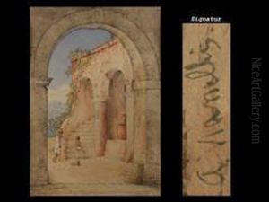 Architektur Mit Figurenstaffage by Achille Vianelli