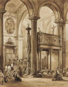 Interno Del Duomo di Benevento - 1845 Interno Del Duomo di Benevento - 1845