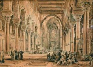 Interno Del Duomo Di Monreale A Palermo