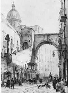 Vue D'une Rue De Rome Animee by Achille Vianelli