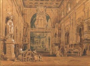 Interno Della Chiesa Del Carmine by Achille Vianelli