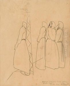 Figure Con Traliccio by Lorenzo Viani
