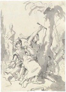 Angelica and Medoro by Giovanni Domenico Tiepolo