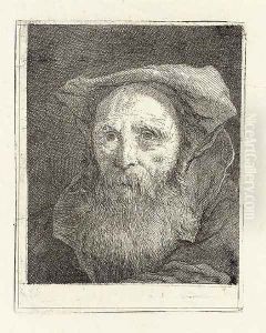 Bearded old Man with a Hat, from Raccolta di Teste II