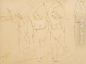 Lavoratrici In Spiaggia by Lorenzo Viani