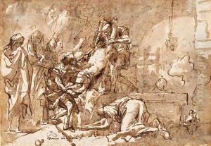 La mise au tombeau by Giovanni Domenico Tiepolo