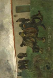 Parigi - Uomini Sulla Panchina by Lorenzo Viani