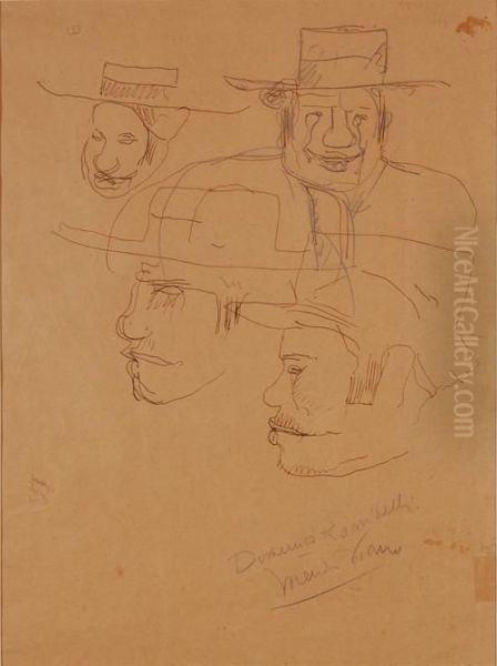 Studi Per Il Ritratto Dello Scultore Domenico Rambelli - view 1