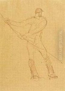 A)profilo Di Soldato Inglese by Lorenzo Viani