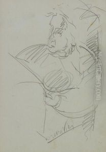 Autoritratto, 1930 C.a. by Lorenzo Viani