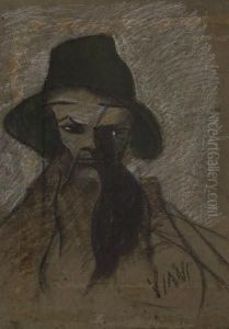Ritratto Di Uomo Con Cappello by Lorenzo Viani