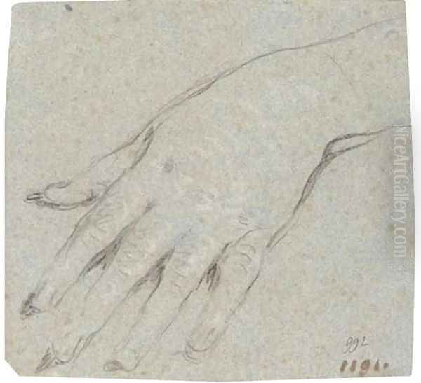 Study of a left hand - view 1