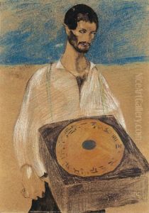 Suonatore D'organetto, (1914) by Lorenzo Viani