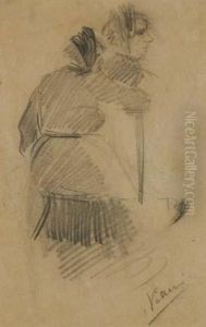 Due Figure Femminili by Lorenzo Viani