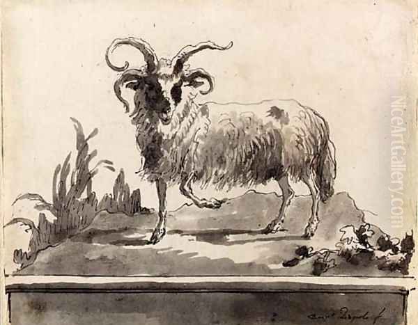A ram walking to the left - view 1