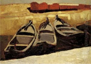 Scalo Dei Renai (barconi) by Lorenzo Viani