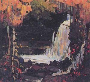 Woodland Waterfall by Tom Thomson