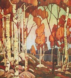 Decorative Landscape Birches 1915 by Tom Thomson