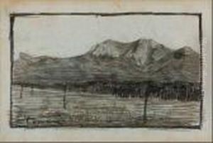 A) Recto: Sul Lago Di Torre Del
Lago; Verso: Studio Per Testa Di Vecchio Con La Pipa - (1905) ; B) Volto
; C) Recto: Figura; Verso: Studio Per Due Volti E Figura ; D) Recto:
Figura; Verso: Studio Per Figura by Lorenzo Viani
