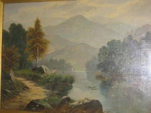 Riverscene With Boat And Figures