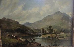 A River Landscape With Cattle At Rest