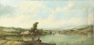 A Family Fishing By The River